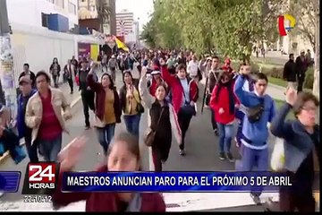 Maestros acatarían paro el próximo 5 de abril