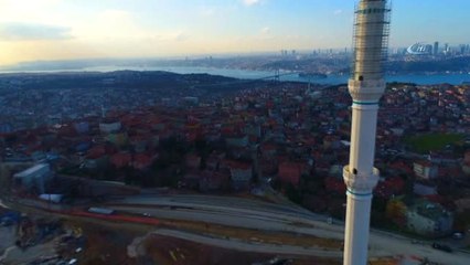 Yüzde 95'i Tamamlanan Çamlıca Camii Havadan Görüntülendi