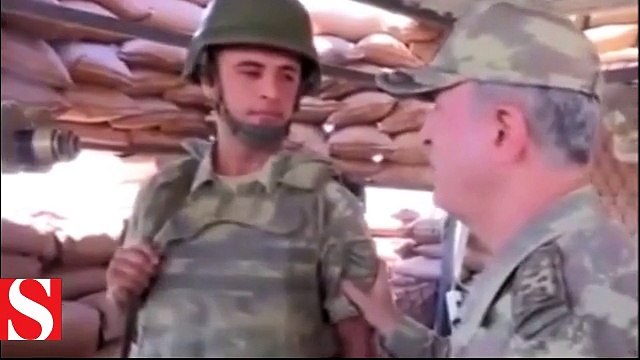 Org. Akar�ı karşısında gören askerin heyecanı kameraya böyle yansıdı