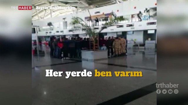 Askerler Komando marşıyla Afrin'e gitti