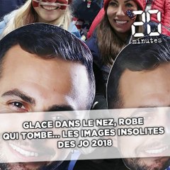 Glace dans le nez, robe qui tombe... Les images insolites des JO