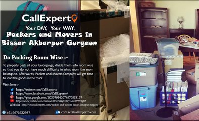 Visit CallExperto to pack stuff in Gurgaon and shift safely?