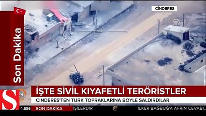 Saldırı hazırlığındaki YPG�li teröristler TSK tarafından böyle havaya uçuruldu