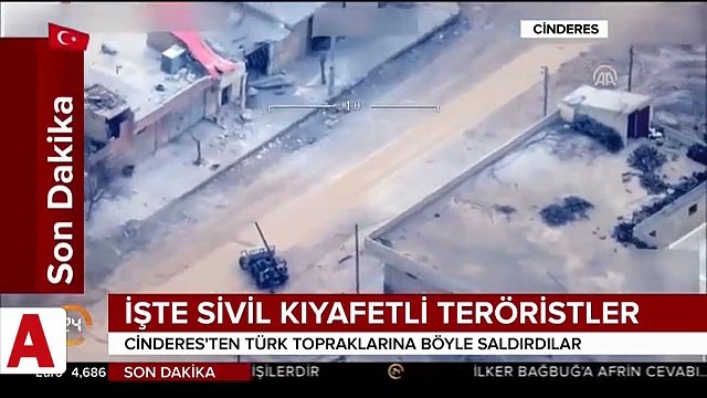 Sivil kıyafetli teröristler TSK tarafından böyle havaya uçuruldu