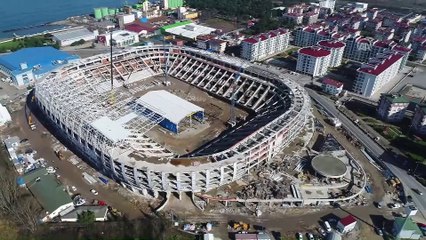 Ordu'da yapılan stadın kaba inşaatı bitti