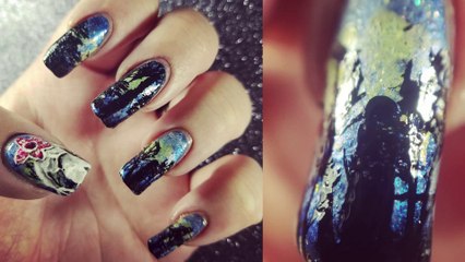 Oh My Demogorgon - Stranger Things Nail Art