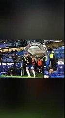 Chelsea Players Warm Up At Stamford Bridge