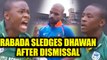 India vs South Africa 5th ODI : Rabada sledges Shikhar Dhawan after dismissing him | Oneindia News