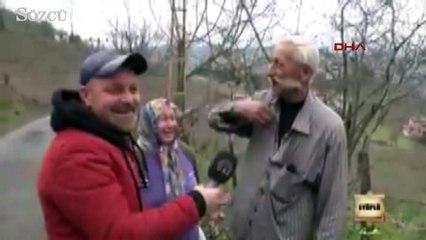 Ordu'da bağırarak röportaj veren adam