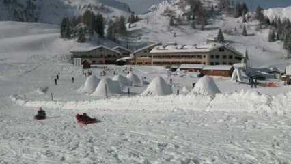 Igloo village built by migrants hands lifeline to dying Italian ski resort