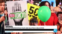 Des milliers d'Israéliens manifestent à Tel-Aviv pour une solution à deux États
