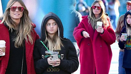 Heidi Klum's daughter Leni, 13, is her mom's mini me as they enjoy a day at DisneyLand.