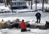 Truck Pulled from Ice on New Hampshire's Lake Winnipesaukee