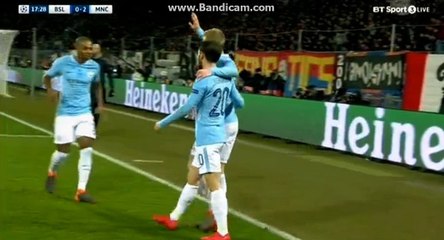 Bernardo Silva  Goal Basel   0 - 2   Manchester City 13.02.2018 HD