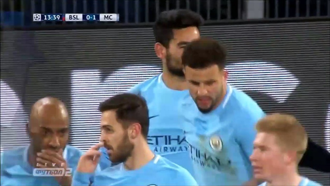 0-1 İlkay Gündoğan Goal FC Basel 0-1 Manchester City - 13.02.2018