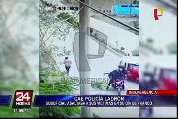 Policía ladrón: suboficial es capturado por robar celular en Independencia