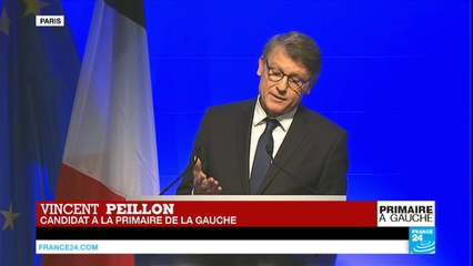 REPLAY - Primaire de la gauche - Discours de Vincent Peillon qui ne donne aucune consigne de vote