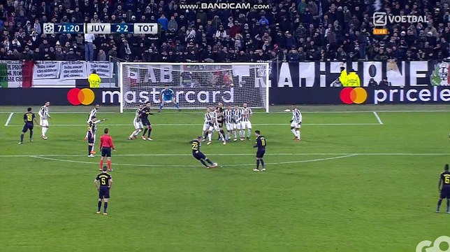 Christian Eriksen Freekick Goal - Juventus 2 vs Tottenham Hotspur 2 - UCL 13-2-2018