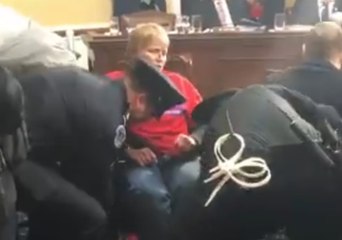 Wheelchair-Bound Protesters Removed From Healthcare Reform Meeting