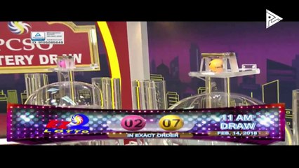 PCSO 11 AM Lotto Draw, February 14, 2018