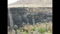 Aeriel view Ajanta Caves, India