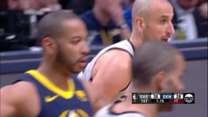 Ginobili Finds Lauvergne For The Slam