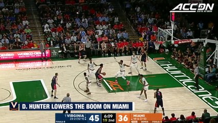 Virginia's De'Andre Hunter Dunk Caps Huge Night vs. Miami