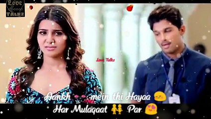 When you see your Crush it  Feels Like  Allu Arjun Samantha Whatsapp Video Status 30 seconds by Love Talkz