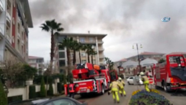 Ataköy Konakları'nda bir ev alev alev yandı
