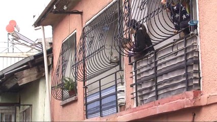 Yanan kadını kurtarmak için mahallesi seferber olmuş