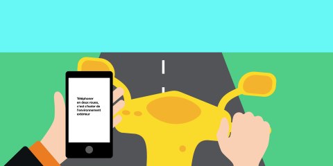Téléphoner en deux roues, c'est s'isoler de l'environnement extérieur - #LaBonneConduite