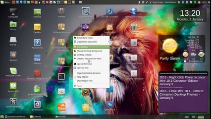 2016 - Right Click Power in Linux Mint 18/1/2/3 Cinnamon Edition - January 9