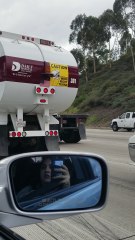 Police Car Crashed on Highway Embankment