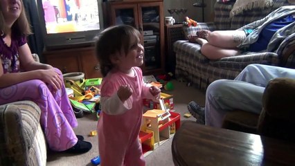 Little Girl Loves Her Bird