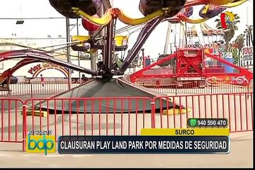 Municipalidad de Surco clausuró parque de diversiones por medidas de seguridad