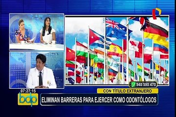 Ciudadanos extranjeros podrán convalidar carrera en el Colegio Odontológico del Perú