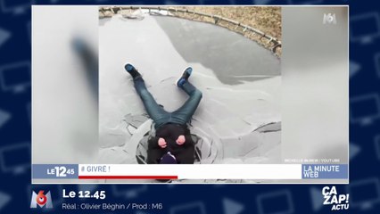 Sauter sur un trampoline givré, ça donne ça !