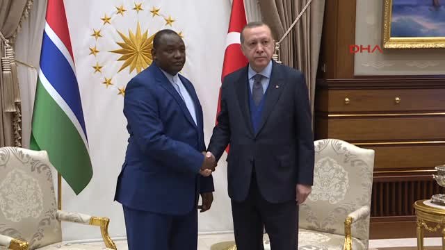 Cumhurbaşkanı Erdoğan, Gambiya Cumhurbaşkanı Adama Barrow ile Başbakaşa Görüştü