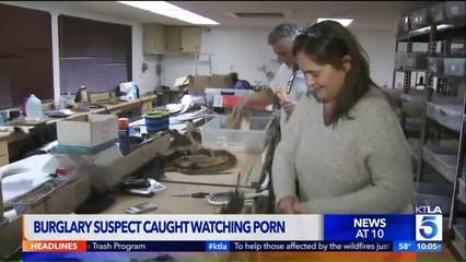 Woman Catches Intruder Watching Porn During Burglary