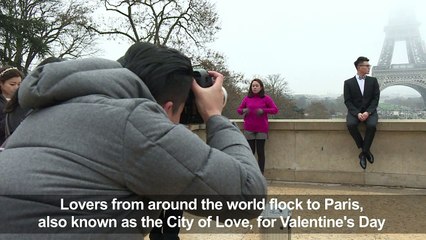 Valentine's Day in Paris: Lovers flock to the City of Love