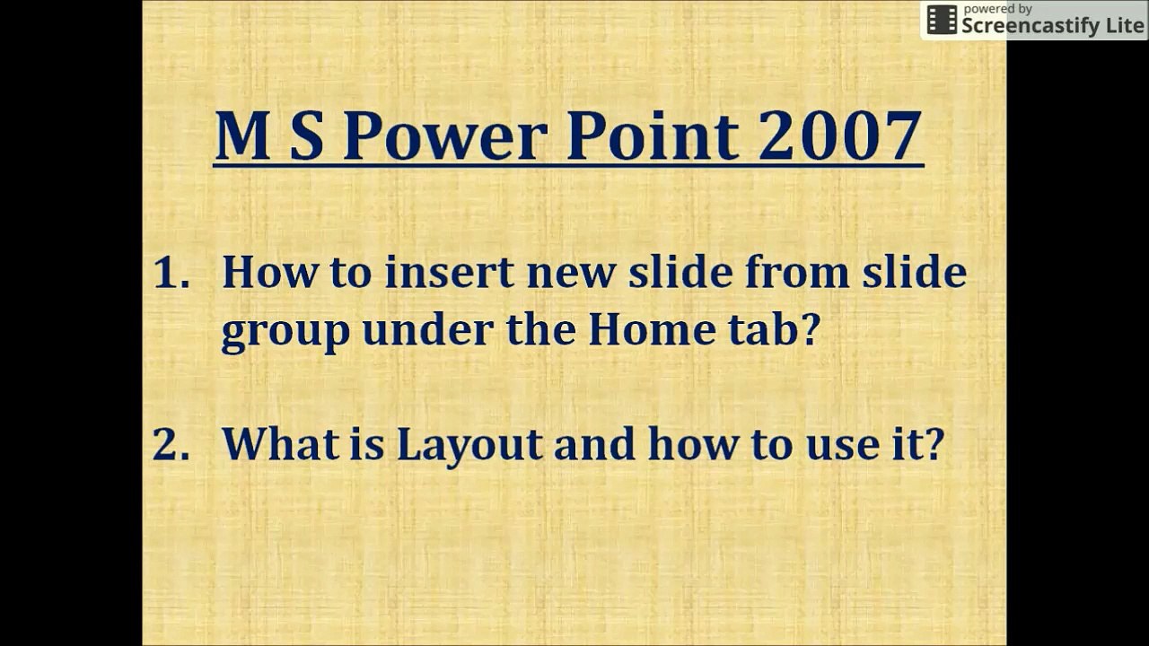 How to insert new slide in MS Power Point and What is Layout in hindi