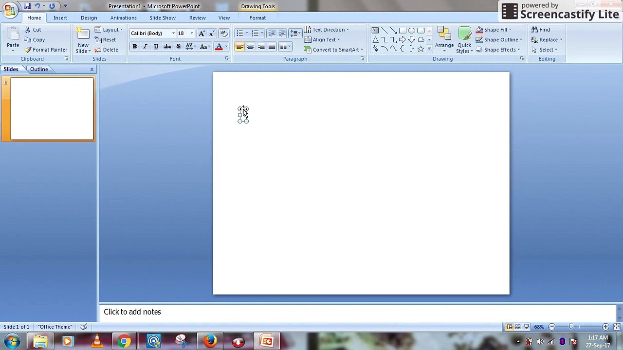 inserting text box in the slide in power point in hindi