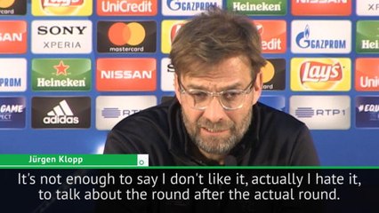 'I'd leave the room if we weren't live on TV' - Klopp