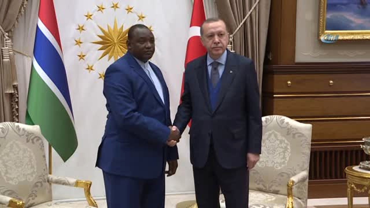 Cumhurbaşkanı Erdoğan, Gambiya Cumhurbaşkanı Adama Barrow ile Görüştü