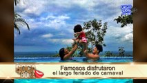 Famosos disfrutaron el largo feriado