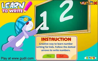 Learn to write number Game 001