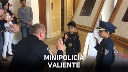 Este niño se convierte en policía en honor a su tío