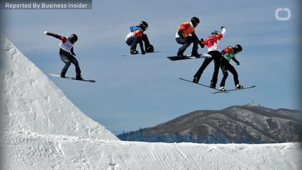 Spanish Snowboarder Finishes Race Alone After All 5 Other Competitors Wipe Out