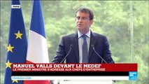 Manuel Valls devant le Medef : 