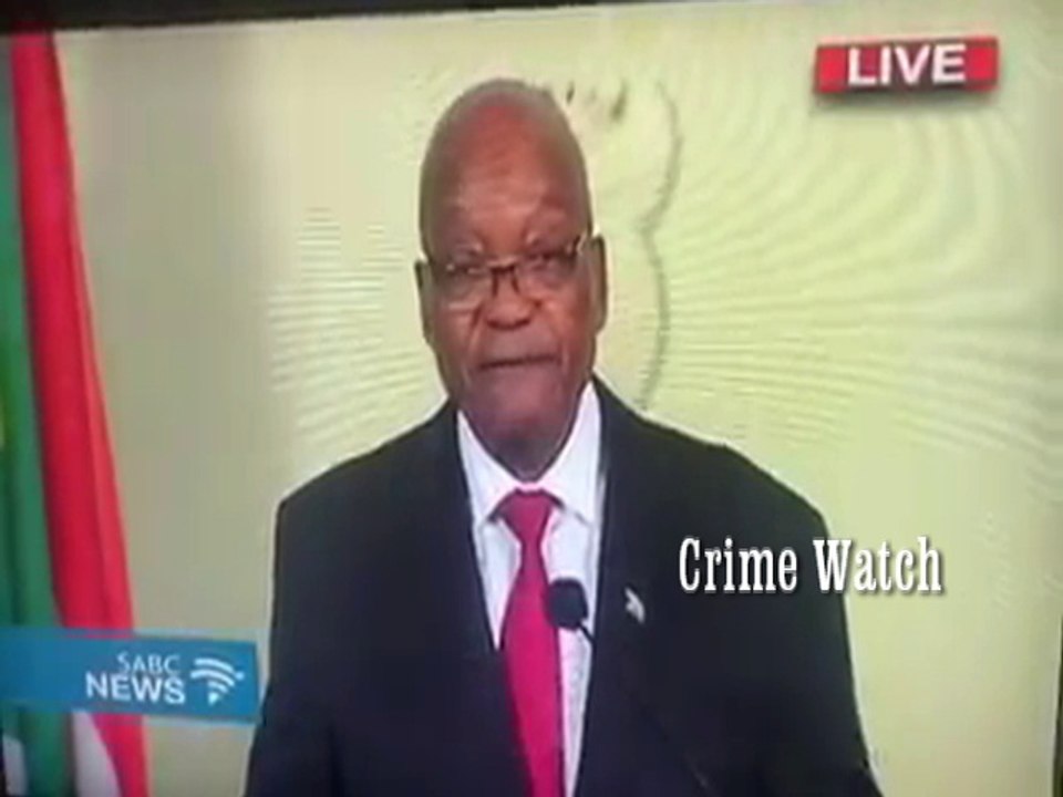 Watch President Jacob Zuma resign with immediate effect